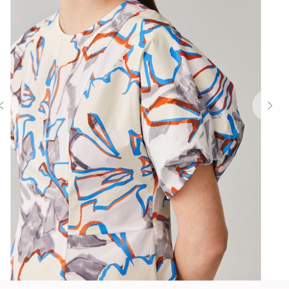 COS Printed Draped Sleeve Mini Dress Size 8 - Picture 7 of 15